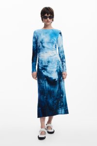 Desigual/デシグアル Desigual PAISAJEAZULES ワンピースロングスリーブ/508141057