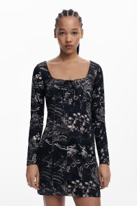 Desigual/デシグアル Desigual BENGALINANEGRO ワンピースロングスリーブ/508141058