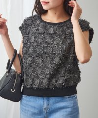 MAGASIN DE MODE Chou Chou/マガジンデモードシュシュ MAGASIN DE MODE Chou Chou フリンジブロックチェックベスト trc/508141078