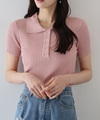 BLUEEAST/ブルーイースト BLUEEAST 半袖ポロリブニット/508141089