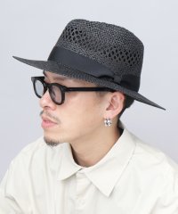 Besiquenti/ベーシックエンチ Basiquenti 透かし編み ロングブリム ペーパー 中折れハット/508141134