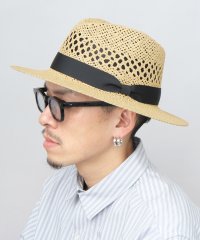 Besiquenti/ベーシックエンチ Basiquenti 透かし編み ロングブリム ペーパー 中折れハット/508141134