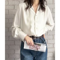 Dewlily/デューリリー Dewlily オープンカラーブラウス レディース ブラウス 長袖 無地 シンプル カジュアル おしゃれ 春夏 大人 トレンド 人気 トップス 定/508141227