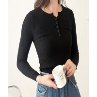 Dewlily/デューリリー Dewlily 長袖リブニットトップス レディース ニット 長袖 無地 リブ シンプル カジュアル 春秋 着回し おしゃれ 大人 人気 トレンド /508141232