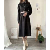 Dewlily/デューリリー Dewlily 襟付きバイカラーワンピース レディース ワンピース 長袖 バイカラー 上品 カジュアル シンプル 秋冬 トレンド 人気 大人 定番/508141242