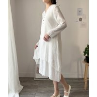 Dewlily/デューリリー Dewlily 長袖Aラインワンピース レディース ワンピース 無地 シンプル カジュアル おしゃれ 上品 大人 秋冬 着回し 人気 トレンド 定/508141243