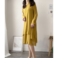 Dewlily/デューリリー Dewlily 長袖Aラインワンピース レディース ワンピース 無地 シンプル カジュアル おしゃれ 上品 大人 秋冬 着回し 人気 トレンド 定/508141243