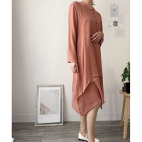 Dewlily/デューリリー Dewlily 長袖Aラインワンピース レディース ワンピース 無地 シンプル カジュアル おしゃれ 上品 大人 秋冬 着回し 人気 トレンド 定/508141243