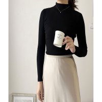 Amulet/アミュレット Amulet リブニットトップス レディース ニット 長袖 リブ 無地 シンプル カジュアル 春秋 着回し 大人 上品 トレンド おしゃれ 人気 /508141249