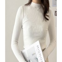Amulet/アミュレット Amulet リブニットトップス レディース ニット 長袖 リブ 無地 シンプル カジュアル 春秋 着回し 大人 上品 トレンド おしゃれ 人気 /508141249