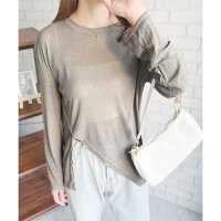 Amulet/アミュレット Amulet オーバーサイズシアートップス レディース トップス シアー 長袖 ゆったり 体型カバー カジュアル おしゃれ 春夏 トレンド 人気 /508141251