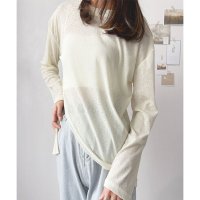 Amulet/アミュレット Amulet オーバーサイズシアートップス レディース トップス シアー 長袖 ゆったり 体型カバー カジュアル おしゃれ 春夏 トレンド 人気 /508141251