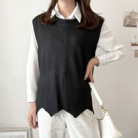 Amulet/アミュレット Amulet ニットベストトップス レディース ニットベスト Vネック レイヤード 無地 シンプル カジュアル 春秋 おしゃれ 大人 トレンド 人/508141254