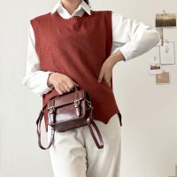 Amulet/アミュレット Amulet ニットベストトップス レディース ニットベスト Vネック レイヤード 無地 シンプル カジュアル 春秋 おしゃれ 大人 トレンド 人/508141254