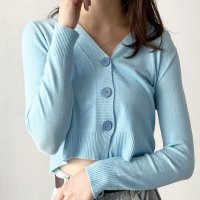 Amulet/アミュレット Amulet Vネックショート丈カーディガン レディース カーディガン 長袖 無地 シンプル カジュアル 春秋 おしゃれ トレンド 大人 人気 定/508141256