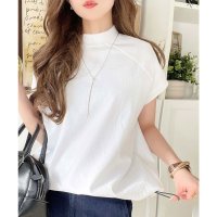 Classical Elf/クラシカルエルフ Classical Elf 綿100%USAコットン。大人のモックネックフレンチラグラン裾ドロストシンプルTシャツ/508141269