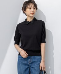 NIJYUSANKU（LARGE SIZE）/【洗える】Brocheチェック レース付け襟 ニット/508141682