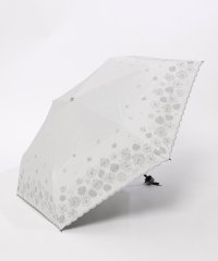 LANVIN en Bleu(umbrella)/LANVIN en Bleu ランバンオンブルー 晴雨兼用日傘 折りたたみ傘 フラワー グリッター シルバースカラ刺繍  遮光/遮熱/UV/雨の日OK/507890923