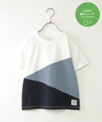ikka kids/【接触冷感／吸水速乾】マルチファンクション斜め切り替えTシャツ（120〜160cm）【UVカット／親子おそろい】/508009493