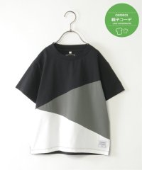ikka kids/【接触冷感／吸水速乾】マルチファンクション斜め切り替えTシャツ（120〜160cm）【UVカット／親子おそろい】/508009493
