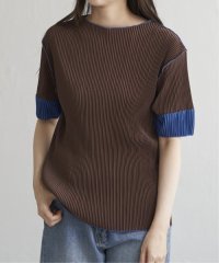 VENCE　EXCHANGE/プリーツ袖配色トップス/508053412