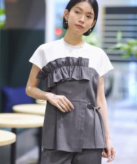 RUIRUE BOUTIQUE/ルイルエブティック RUIRUE BOUTIQUE フロントフリルビスチェレイヤード風TOPS＆パンツセットアップ/508113633