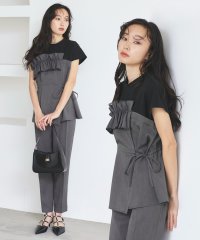 RUIRUE BOUTIQUE/ルイルエブティック RUIRUE BOUTIQUE フロントフリルビスチェレイヤード風TOPS＆パンツセットアップ/508113633