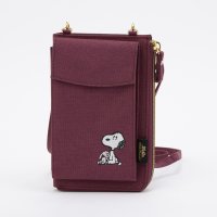 PEANUTS/ピーナッツ PEANUTS スヌーピー 織ネーム お財布ショルダー ポシェット 縦型/508129130
