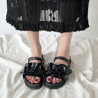 Shoes in Closet/シューズインクローゼット Shoes in Closet －シュークロ－ 軽量厚底 2WAY ボリューム ラッフル / フリル サンダル 6908/508130690