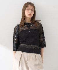 アースミュージックアンドエコロジー earth music&ecology メッシュポロニットプルオーバー
