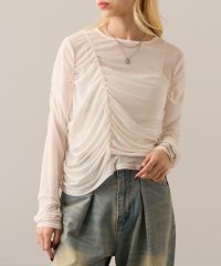 MAGASIN DE MODE Onjna/マガジンデモードオンジェナ MAGASIN DE MODE Onjna Sheer shirring tops / シアーシャーリングトップス DTK/508139083