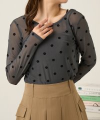 MAGASIN DE MODE Chou Chou/マガジンデモードシュシュ MAGASIN DE MODE Chou Chou シアーフラワーフロッキープルオーバー DTK/508141077