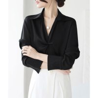 miniministore/ミニミニストア miniministore ツイストブラウス長袖ブラウスVネック上品/508141320