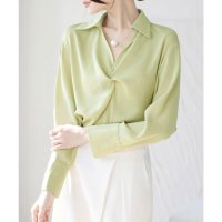 miniministore/ミニミニストア miniministore ツイストブラウス長袖ブラウスVネック上品/508141320