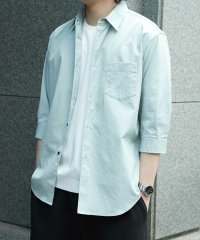 UNION STATION/【抗菌・UVカット】ストレッチワッシャーワイドカラーシャツ/508142259