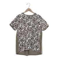 BRODIAEA/ブローディア BRODIAEA リバティプリント半袖Tシャツ 大花柄×無地切り替えカットソー【日本製】/508142309