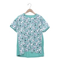 BRODIAEA/ブローディア BRODIAEA リバティプリント半袖Tシャツ 大花柄×無地切り替えカットソー【日本製】/508142309