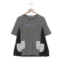 BRODIAEA/ブローディア BRODIAEA ボーダー切り替え半袖チュニックTシャツ/508142311