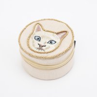 KANKAN/カンカン KANKAN キャット刺繍ラウンドケース/508142324
