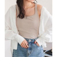 KOBE LETTUCE/コウベレタス KOBE LETTUCE カップ付き スクエアネックリブタンクトップ [C7519]/508142436