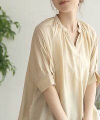 MAC HOUSE/マックハウス Mac－House nAvy 5分袖スキッパーブラウス/508142547