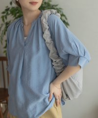 MAC HOUSE/マックハウス Mac－House nAvy 5分袖スキッパーブラウス/508142547