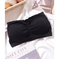 Lace Ladies/レースレディース Lace Ladies ソリッドカラー メロウフリル カップ付き チューブトップ/508142641