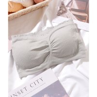 Lace Ladies/レースレディース Lace Ladies ソリッドカラー メロウフリル カップ付き チューブトップ/508142641
