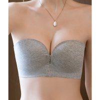 Lace Ladies/レースレディース Lace Ladies ソリッドカラー ノンワイヤー 1/2 フロントホック ブラ/508142652