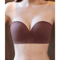 Lace Ladies/レースレディース Lace Ladies ソリッドカラー ノンワイヤー 1/2 フロントホック ブラ/508142652