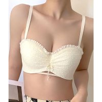 Lace Ladies/レースレディース Lace Ladies フレンチ レース リボン ギャザー 1/2 ブラジャー/508142661