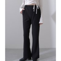 Lace Ladies/レースレディース Lace Ladies ソリッドカラー バックゴム ハイウエスト フレア パンツ/508142674