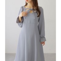 Lace Ladies/レースレディース Lace Ladies Uネック クロス リボン レース ドッキング ワンピース/508142677