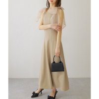 Lace Ladies/レースレディース Lace Ladies シアー リボン付き ノースリーブ マキシ ワンピース/508142678